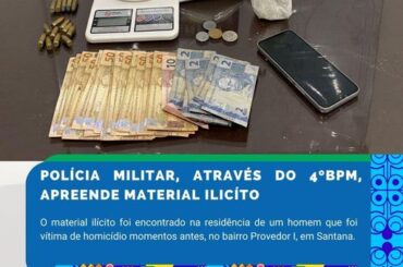 POLÍCIA MILITAR, ATRAVÉS DO 4ºBPM, APREENDE MATERIAL ILÍCITO