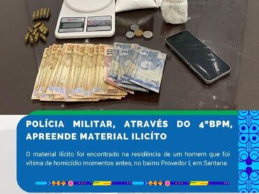 POLÍCIA MILITAR, ATRAVÉS DO 4ºBPM, APREENDE MATERIAL ILÍCITO