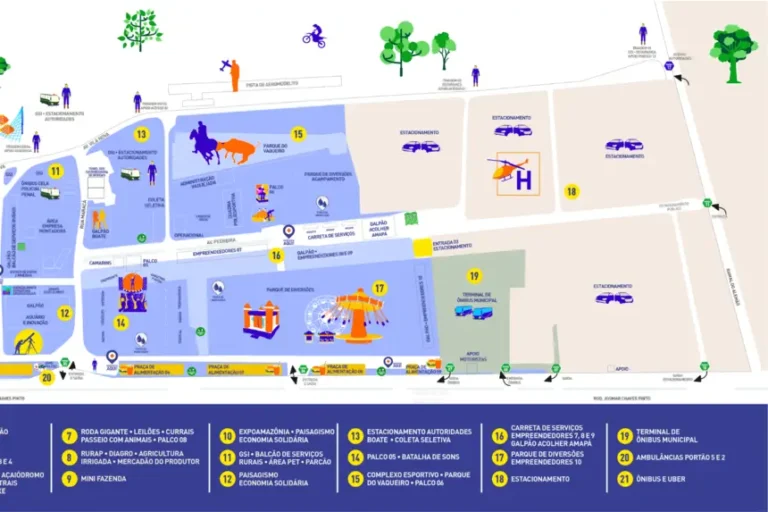 Veja o mapa e tire as dúvidas para aproveitar melhor a programação econômica, sustentável e cultural da 54ª Expofeira