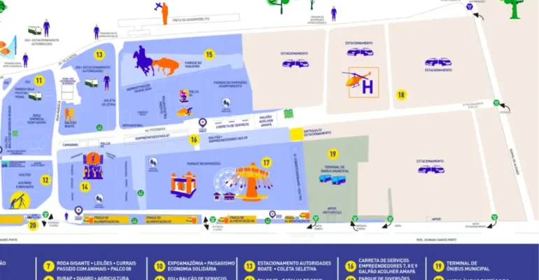 Veja o mapa e tire as dúvidas para aproveitar melhor a programação econômica, sustentável e cultural da 54ª Expofeira