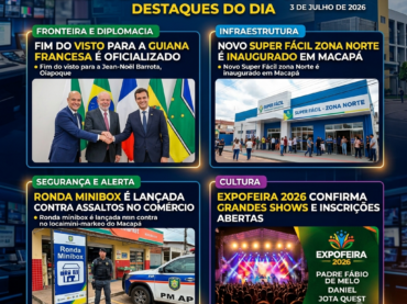 As principais notícias de hoje, 3 de julho de 2026
